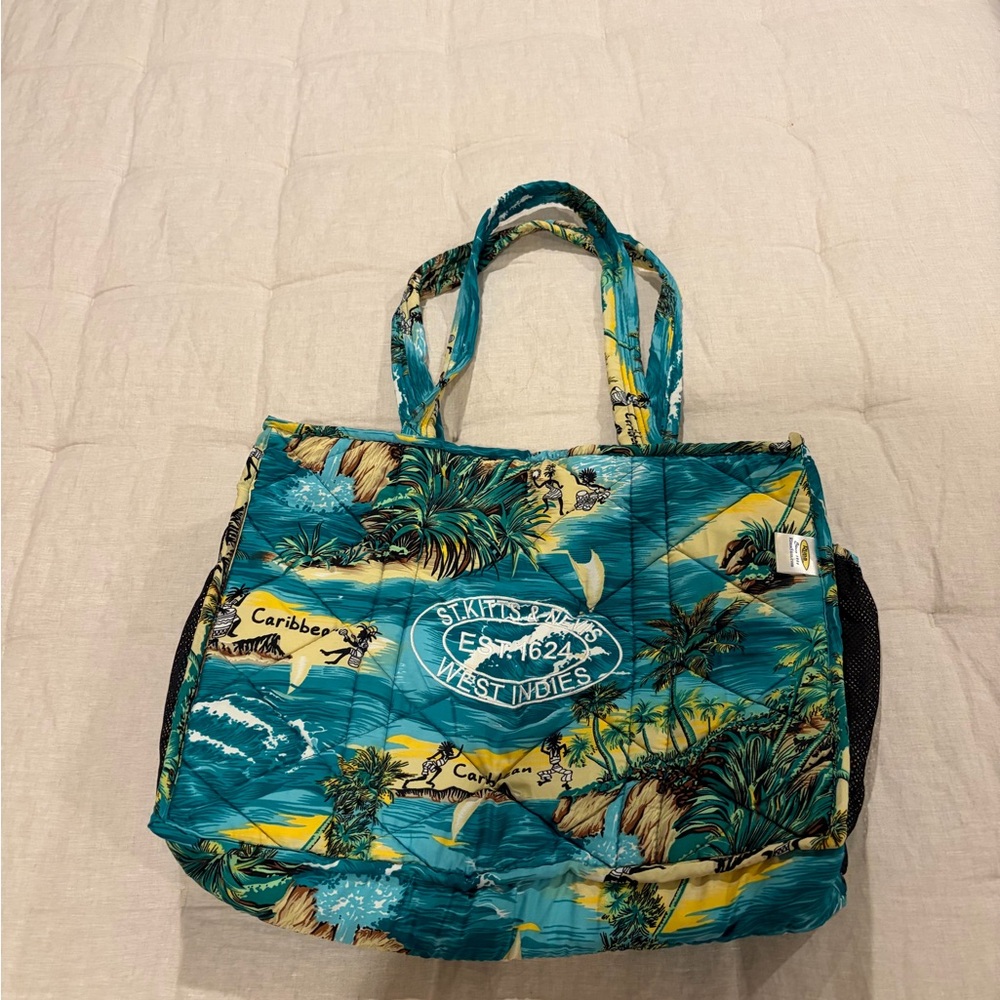 Tropical Print Tote Bag